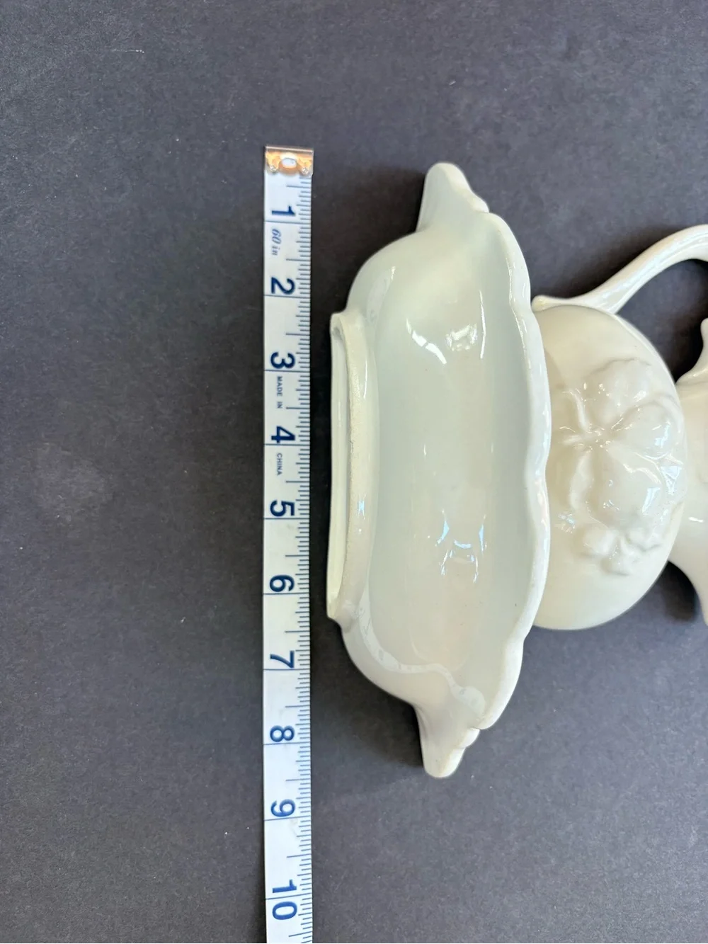 Vintage Camark Pottery Cream Ceramic Pitcher and Basin Wall Pocket/Vase